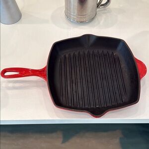 Le Creuset Red Cast Iron Grill Pan